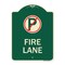Signmission Fire Lane No Parking Symbol Heavy-Gauge Aluminum Architectural Sign, 24" x 18", G-1824-24018 A-DES-G-1824-24018 - alternate 1